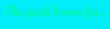 Image with Font Color 00F9A5 and Background Color 00EDF9